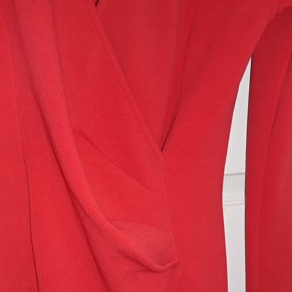 Military red dress w embellished shoulders - Picture 4 of 5